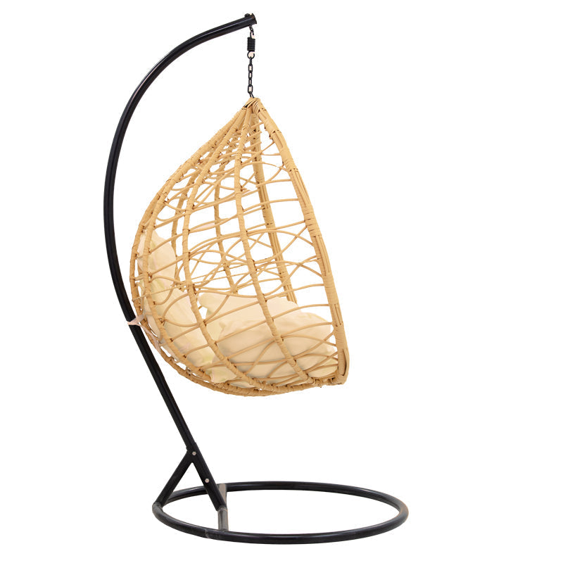 Balansoar Hudson, Metal si PP, 109x119x195 cm - Bej