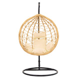 Balansoar Hudson, Metal si PP, 109x119x195 cm - Bej