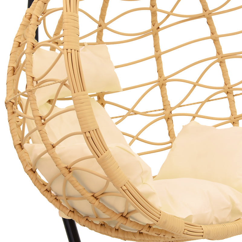 Balansoar Hudson, Metal si PP, 109x119x195 cm - Bej