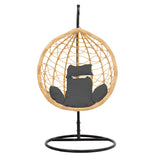 Balansoar Hudson, Metal si PP, 109x119x195 cm - Negru