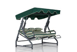 Balansoar de gradina cu 3 locuri Alico, Verde, 160x110x50 cm