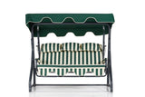 Balansoar de gradina cu 3 locuri Alico, Verde, 160x110x50 cm