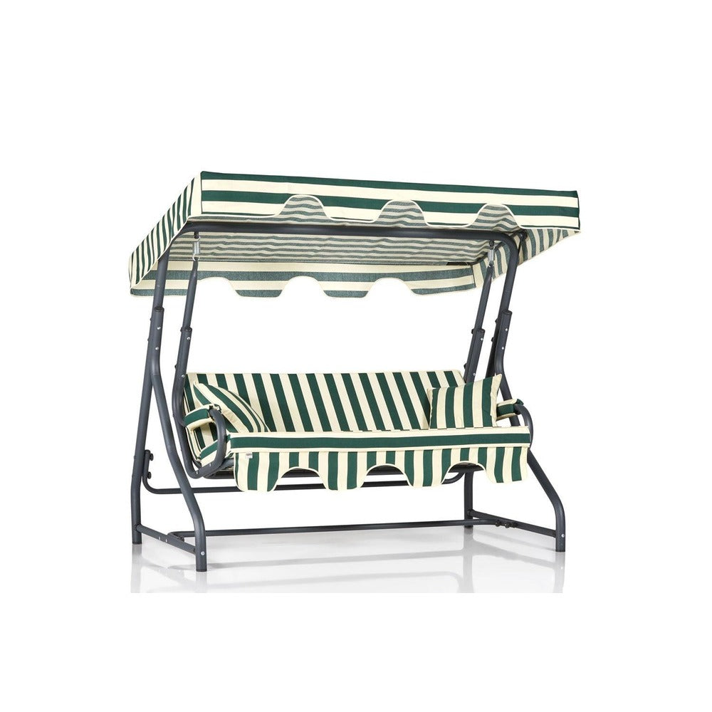 Balansoar de gradina cu 3 locuri Dumrul, Verde, 160x110x50 cm
