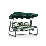 Balansoar de gradina cu 3 locuri Timsah, Verde, 160x110x50 cm