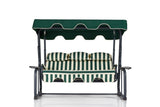 Balansoar de gradina cu 3 locuri Timsah, Verde, 160x110x50 cm