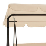 Balansoar Globo, Metal, 170x110x153 cm - Negru-Bej