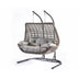 Balansoar de gradina Lux Rattan cu 2 locuri Arkadas, Gri, 173 x 214 x 120 cm