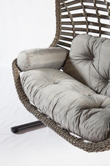 Balansoar de gradina Lux Rattan cu 2 locuri Arkadas, Gri, 173x214x120 cm