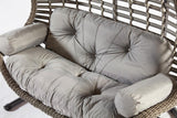 Balansoar de gradina Lux Rattan cu 2 locuri Arkadas, Gri, 173x214x120 cm