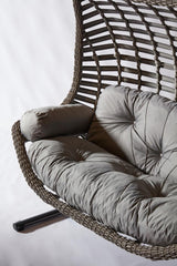 Balansoar de gradina Lux Rattan cu 2 locuri Arkadas, Gri, 173x214x120 cm