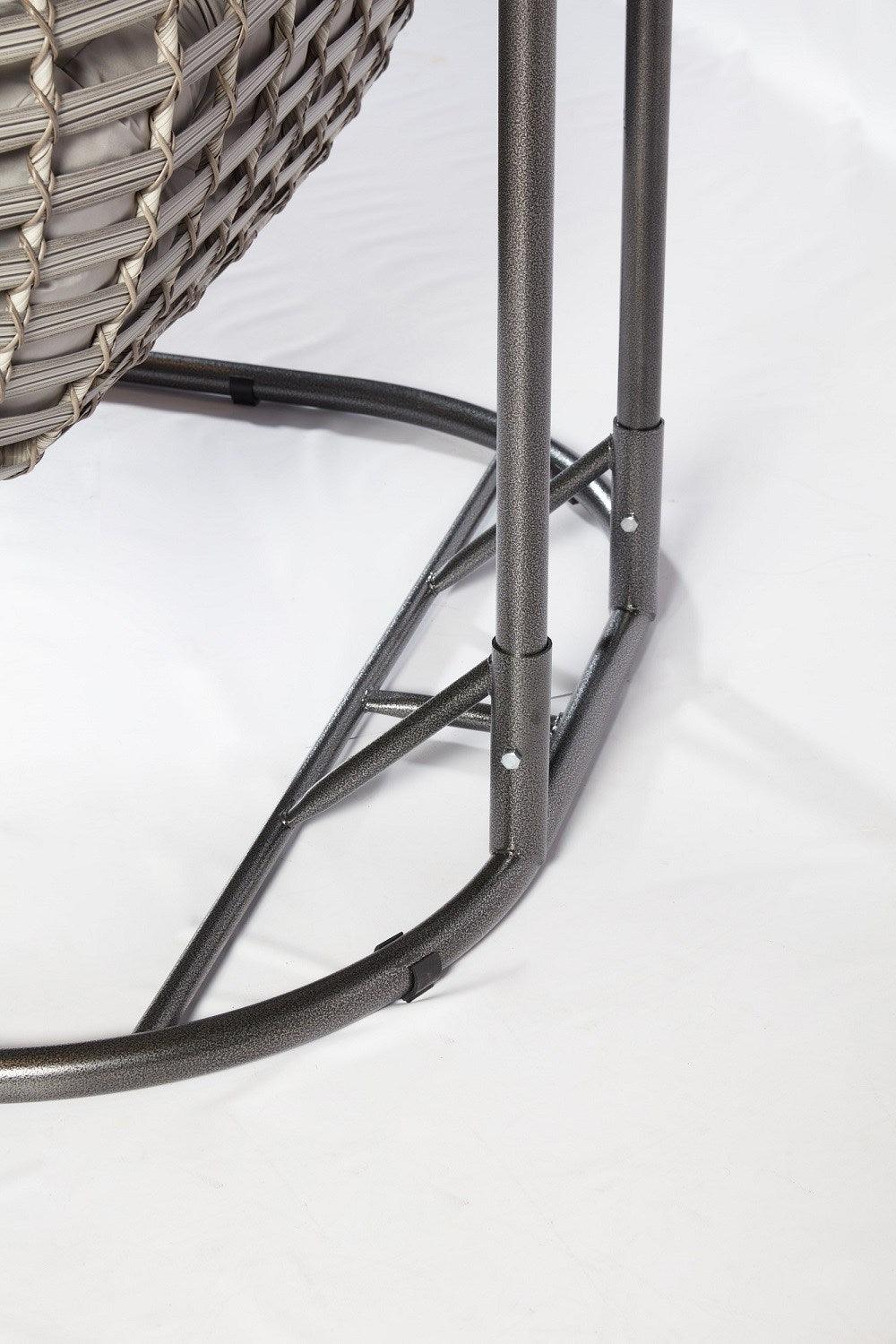 Balansoar de gradina Lux Rattan cu 2 locuri Arkadas, Gri, 173x214x120 cm