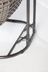 Balansoar de gradina Lux Rattan cu 2 locuri Arkadas, Gri, 173x214x120 cm