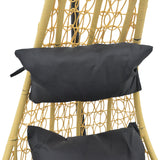 Balansoar de gradina Soleil cu structura Natural si metal, negru, 103x83x200 cm