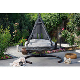 Balansoar de gradina Spider, Gri, 130x130x230 cm