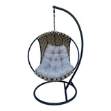 Balansoar Makito, PVC, 100x105x195 cm - Balansoar Makito, Negru, PVC, Bej-Gri, 100x105x195 cm, imagine suplimentara