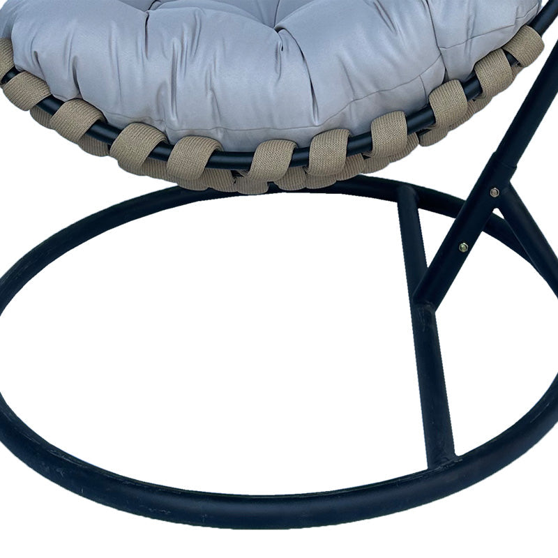 Balansoar Makito, PVC, 100x105x195 cm - Balansoar Makito, Negru, PVC, Bej-Gri, 100x105x195 cm, foto produs 6