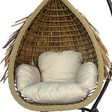 Balansoar Varur, Ratan, 120x105x195 cm - Bej