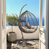 Balansoar Zafer, Metal si PP, 106x103x200 cm - Gri