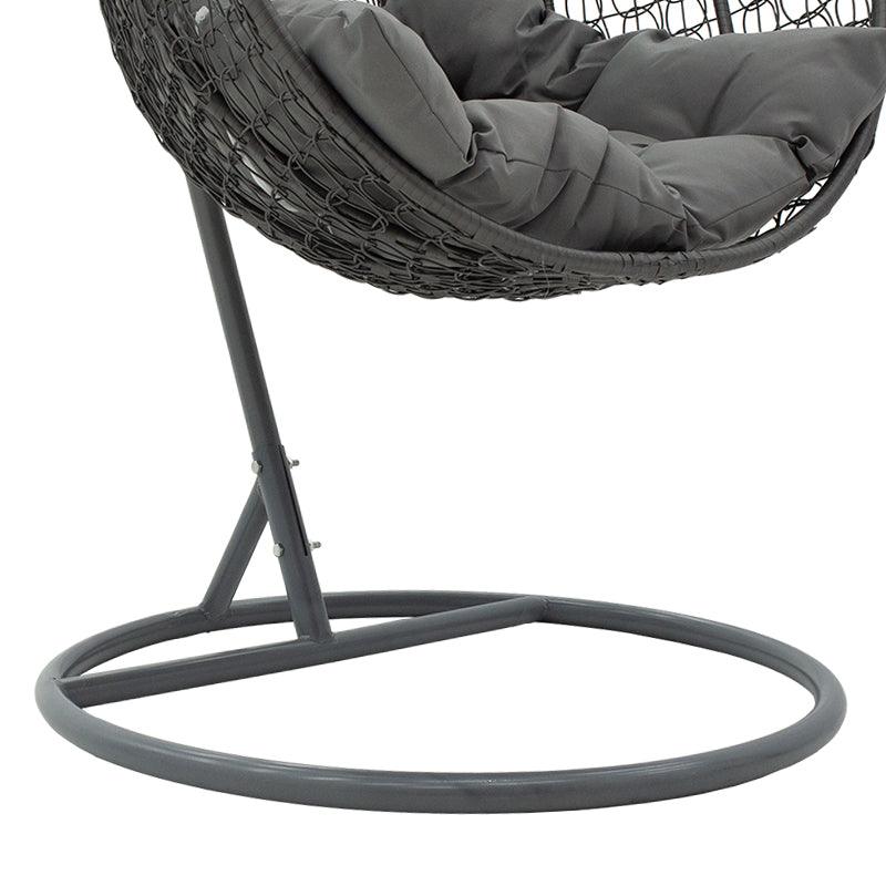 Balansoar Zafer, Metal si PP, 106x103x200 cm - Gri