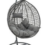 Balansoar Zafer, Metal si PP, 106x103x200 cm - Gri