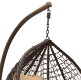 Balansoar Zafer, Metal si PP, 106x103x200 cm - Maro