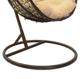 Balansoar Zafer, Metal si PP, 106x103x200 cm - Maro