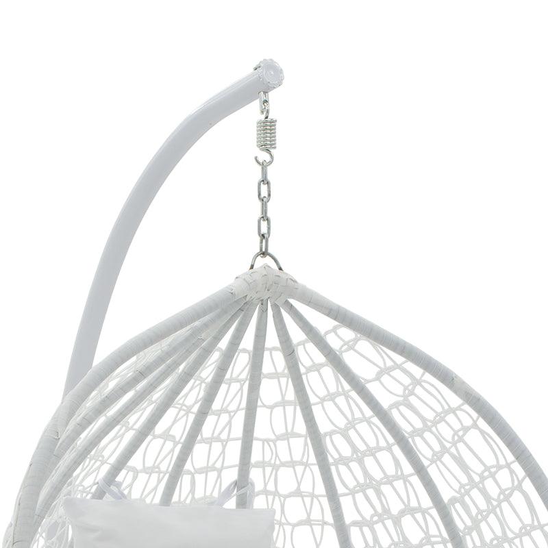 Balansoar Zafer, Metal si PP, 106x103x200 cm - Alb