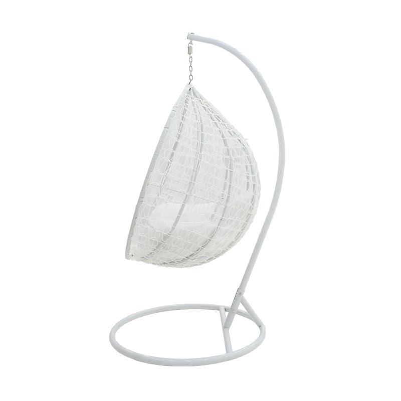 Balansoar Zafer, Metal si PP, 106x103x200 cm - Alb