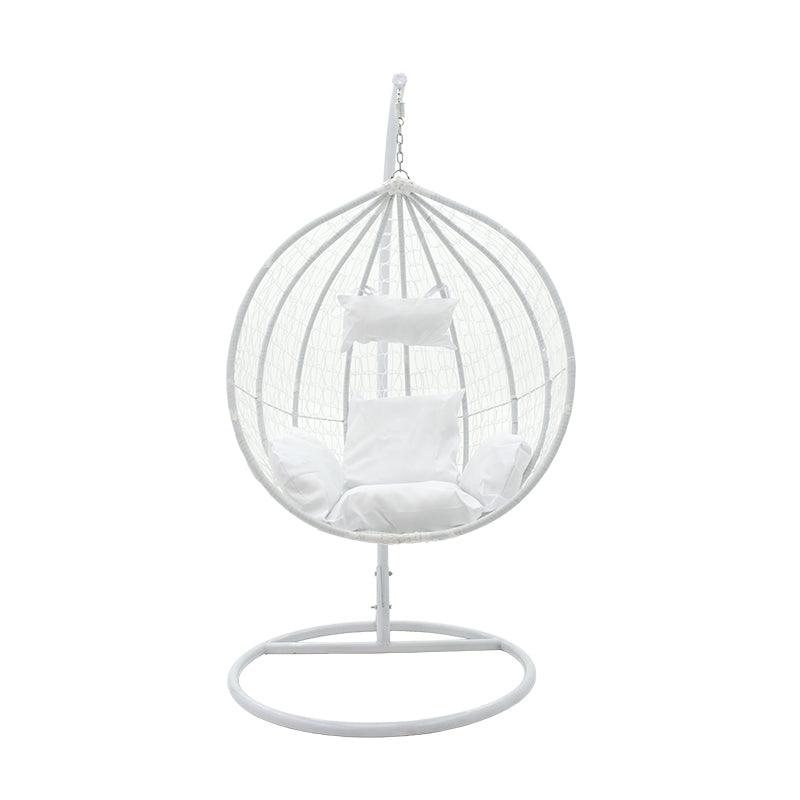 Balansoar Zafer, Metal si PP, 106x103x200 cm - Alb