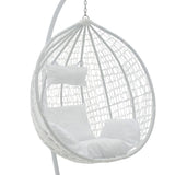 Balansoar Zafer, Metal si PP, 106x103x200 cm - Alb