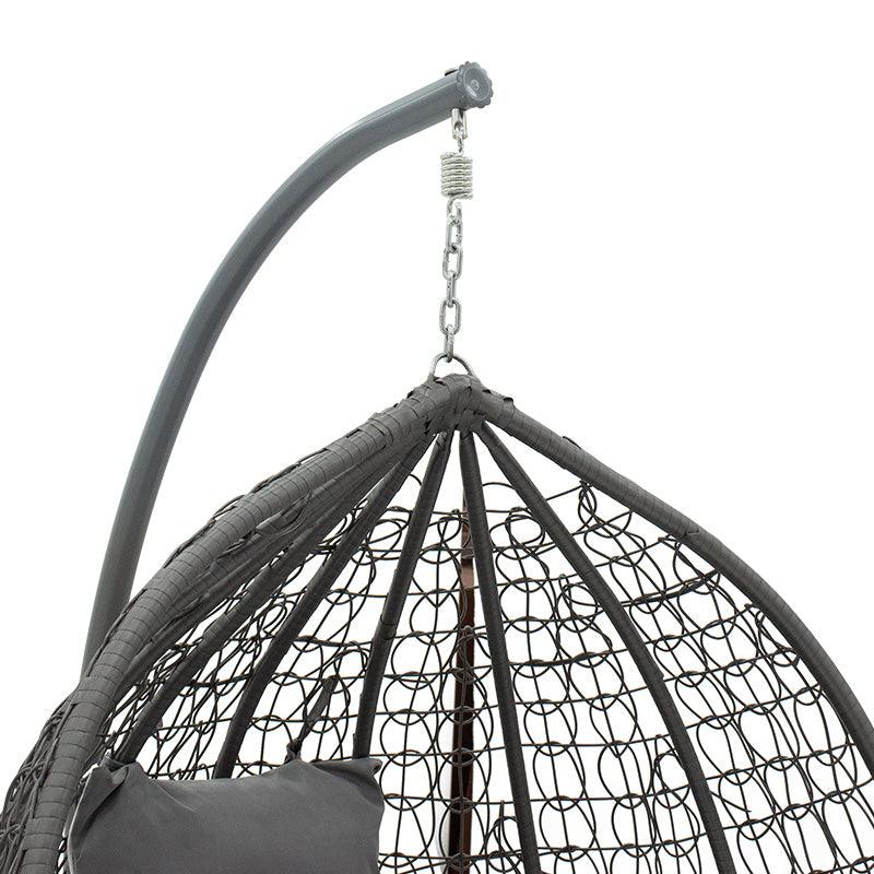 Balansoar Zafer, Metal si PP, 106x103x200 cm - Gri