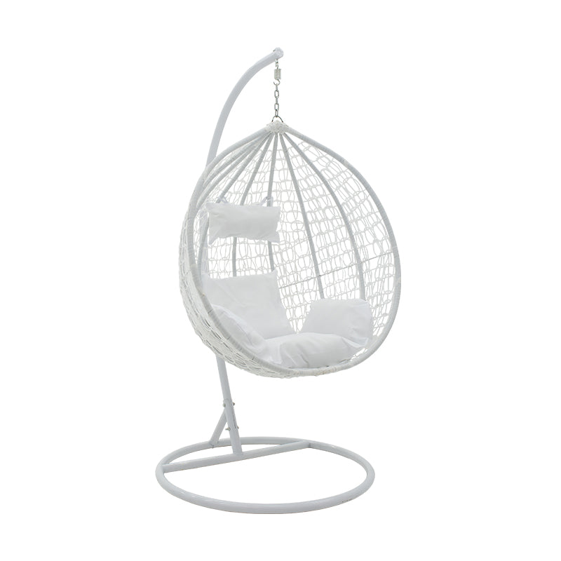 Balansoar Zafer, Metal si PP, 106x103x200 cm - Alb