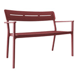 Bancă de grădină 2 locuri Cadrin, Diverse culori, 117x60x83 cm - Rosu | SKU: 326-000095 | Bancă de grădină 2 locuri Cadrin, 117x60x83 cm, varianta Rosu, produs pentru amenajarea locuinței, disponibil online în România la CasaMob
