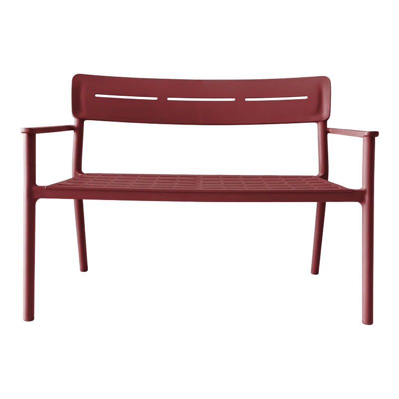 Bancă de grădină 2 locuri Cadrin, Diverse culori, 117x60x83 cm - Rosu | SKU: 326-000095 | Bancă de grădină 2 locuri Cadrin, 117x60x83 cm, varianta Rosu, produs pentru amenajarea locuinței, disponibil online în România la CasaMob