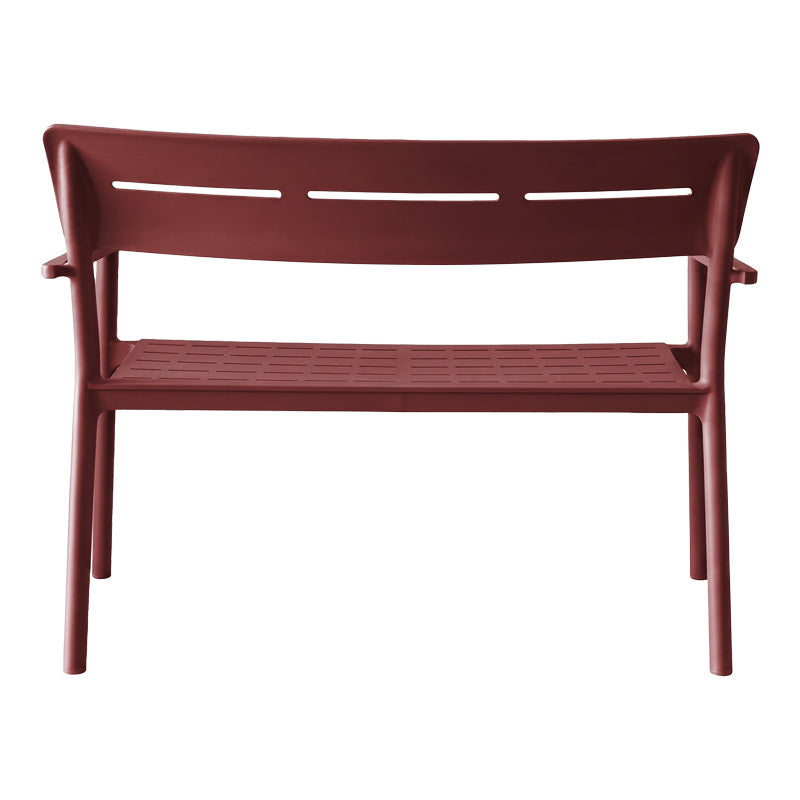 Bancă de grădină 2 locuri Cadrin, Diverse culori, 117x60x83 cm - Rosu | SKU: 326-000095 | Bancă de grădină 2 locuri Cadrin, 117x60x83 cm, varianta Rosu, produs pentru amenajarea locuinței, disponibil online în România la CasaMob