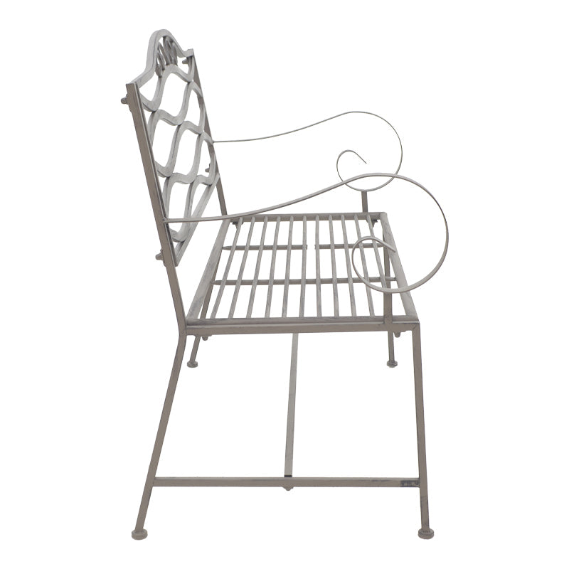 Banca metal de gradina Benko, bronz, 114x45x95 cm