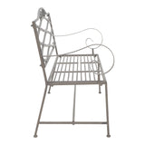 Banca metal de gradina Benko, bronz, 114x45x95 cm