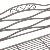 Banca metal de gradina Benko, bronz, 114x45x95 cm