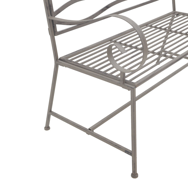 Banca metal de gradina Benko, bronz, 114x45x95 cm