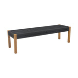 Bancuta de gradina Uma Boho, Natural - Negru, 120x45x40 cm - Bancuta de gradina Uma Boho, Natural - Negru, 120x45x40 cm