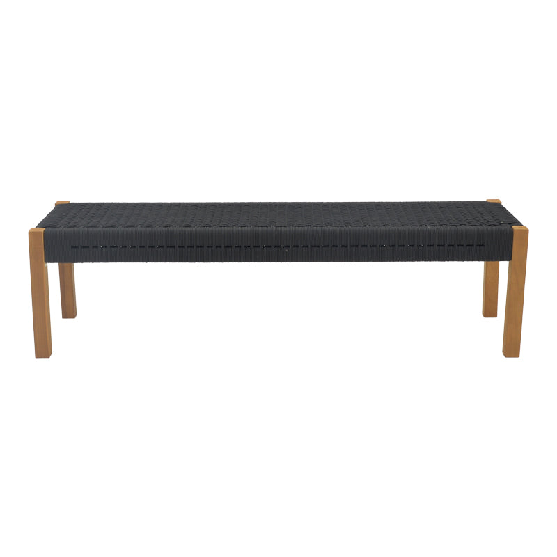 Bancuta de gradina Uma Boho, Negru, 150x45x40 cm