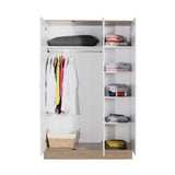 Dulap Haine GRD-830-MB-3 Home Collection® Base, 3 usi, Alb, 120x197x52 cm