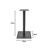 Baza de masa Batan, Metal, 40x40x72 cm - Negru
