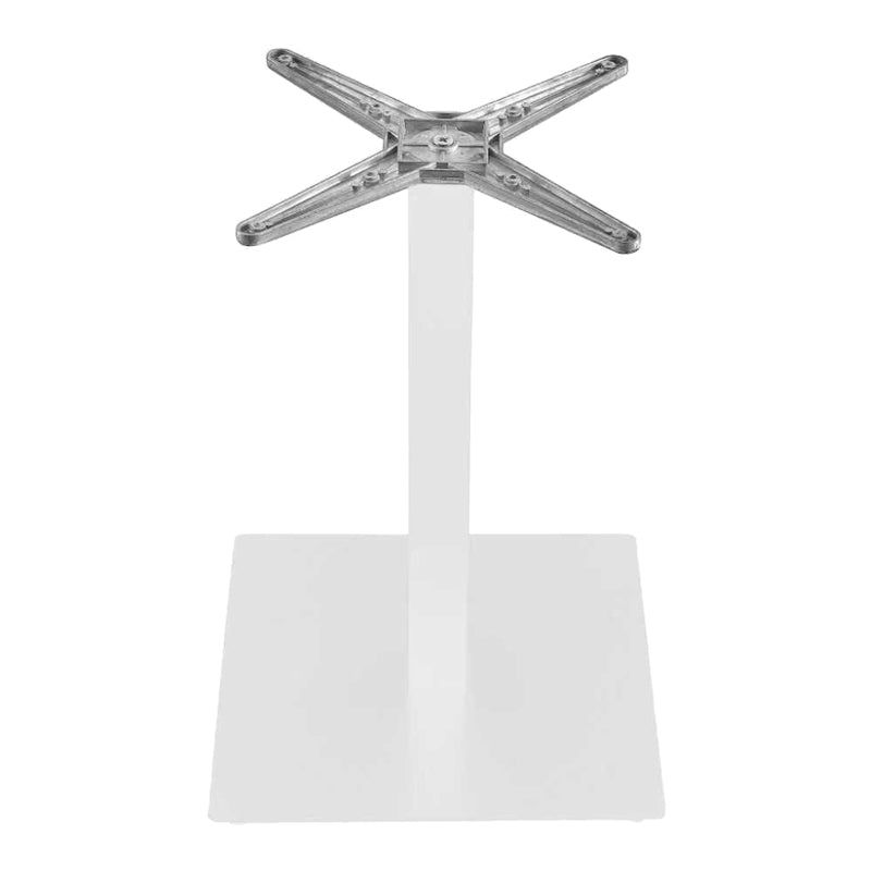 Bază de masă metalică Thonor, Industrial, Metal, Alb - Negru, 48x48x73 cm - Alb