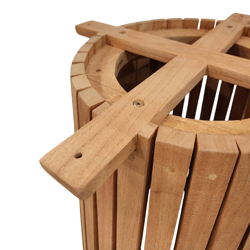 Bază masă interior cu structură stabilă, Galy I, Lemn mindi, Natural, 60x75 cm, detaliu produs