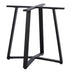 Baza mesei metalice Mulbe, Alb - Negru, 70x70x73 cm
