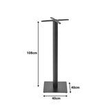 Baza mesei metalice Stada, neagra, D40x108 cm
