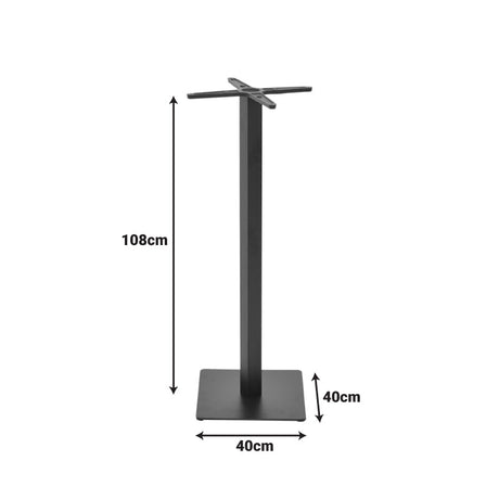 Baza mesei metalice Stada, neagra, D40x108 cm