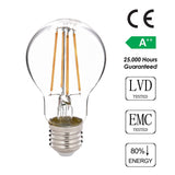 Bec cu LED E27 A60 Gun, Transparent, 6x14 cm