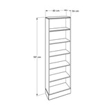 Bibliotecă KTP-860-MB-1 Home Collection® Base cu 6 Rafturi, Alb, 60x197x26 cm